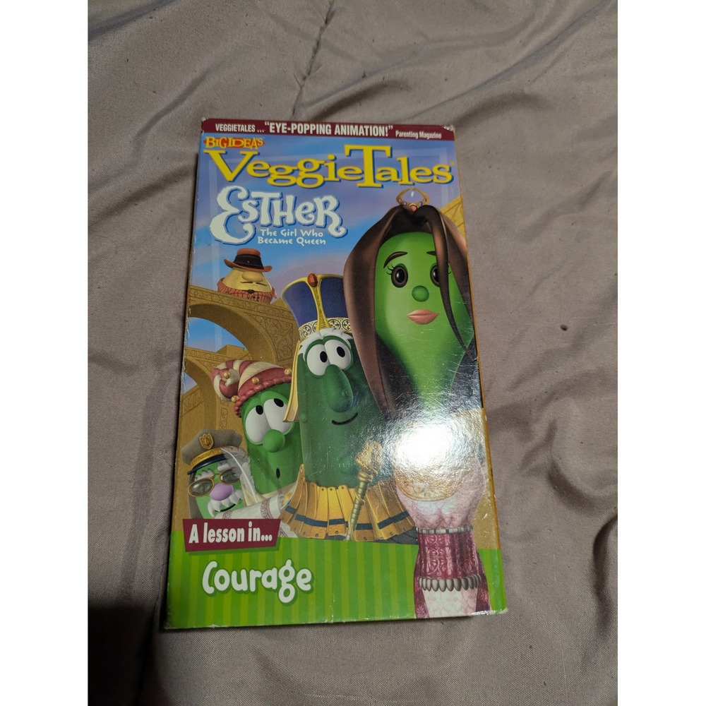 VeggieTales Esther The Girl Who Became Queen VHS 2000 Big Idea Green Tape V